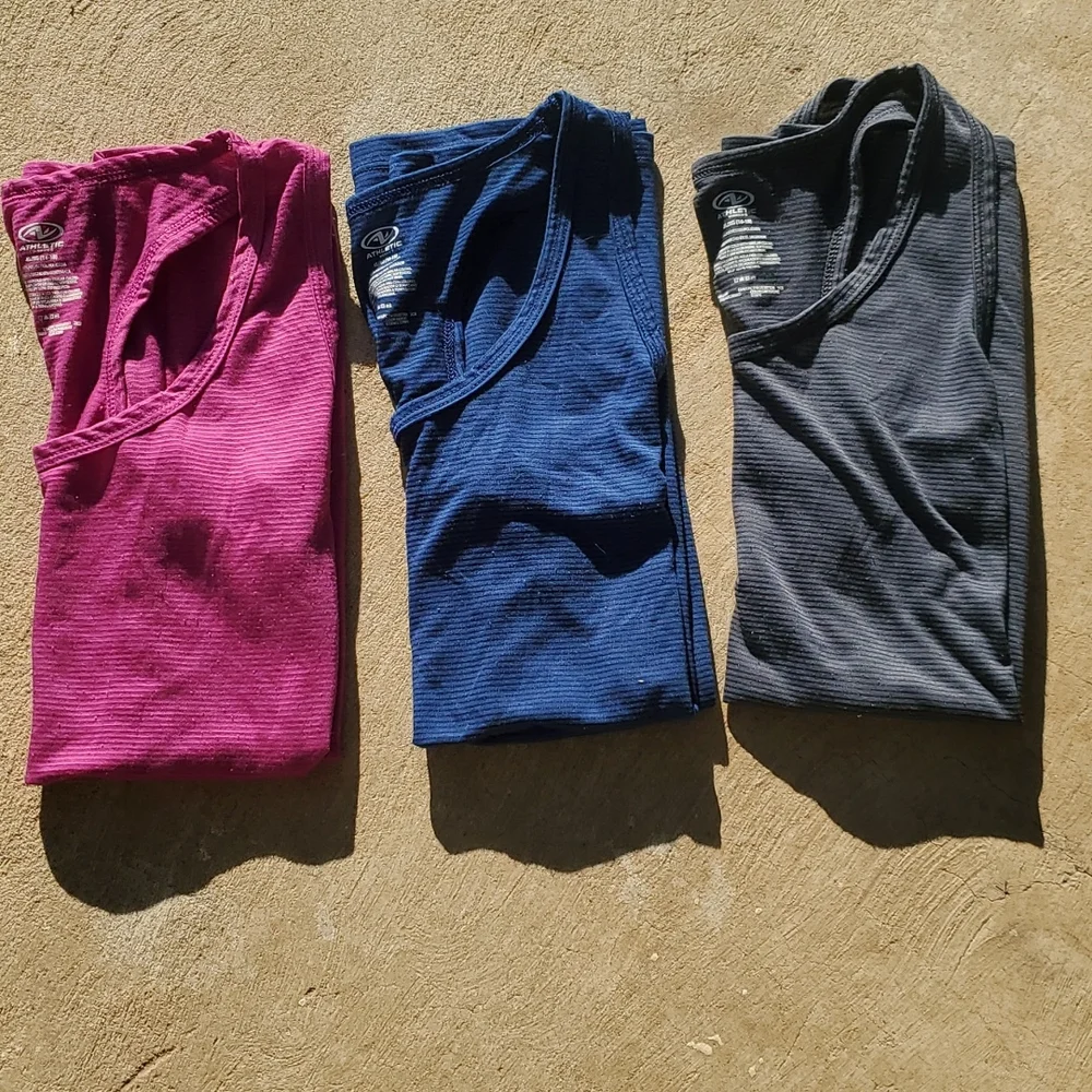 Athletic Works Womens XL Racerback Tank Tops (Set Of 3) - Picture 2 of 3